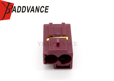 Plastic TE Connectivity AMP Connectors Red 2 Pin Female Connector 16 - 24 AWG Wire Gauge