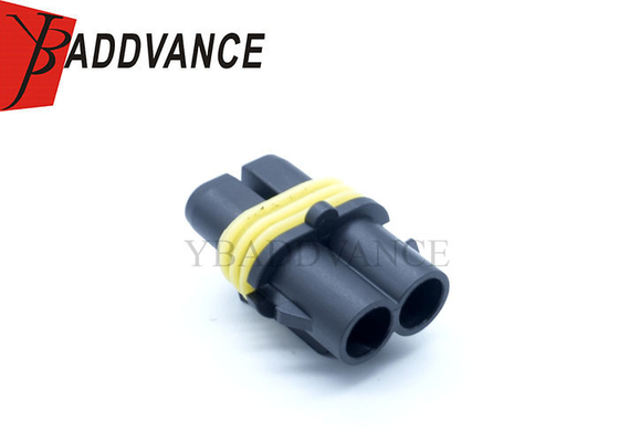 Hot Sales 2 Pin Electrical Black Waterproof Female Cable Wire To Wire Connector For Fog Lights