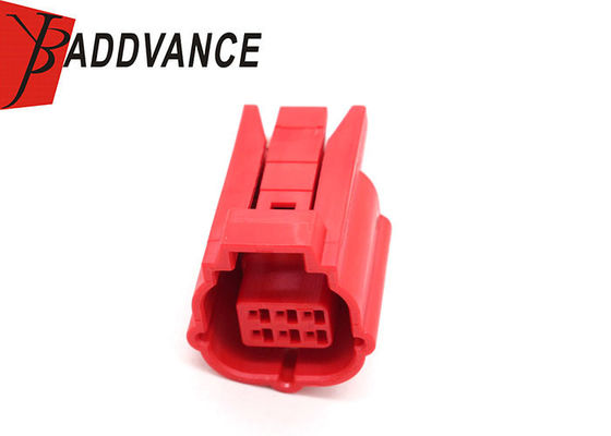 6 Pin Female Waterproof Automotive Connectors Red For OBD System Of Motorcycle